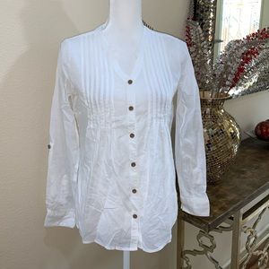 G. N. Indigo white button down shirt